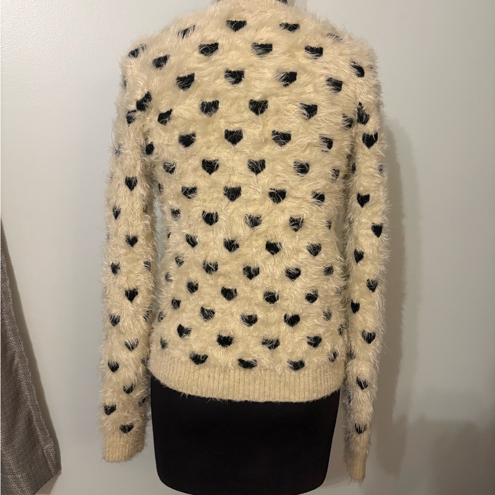 POL Cream and Black Heart Cardigan - Picture 2 of 4